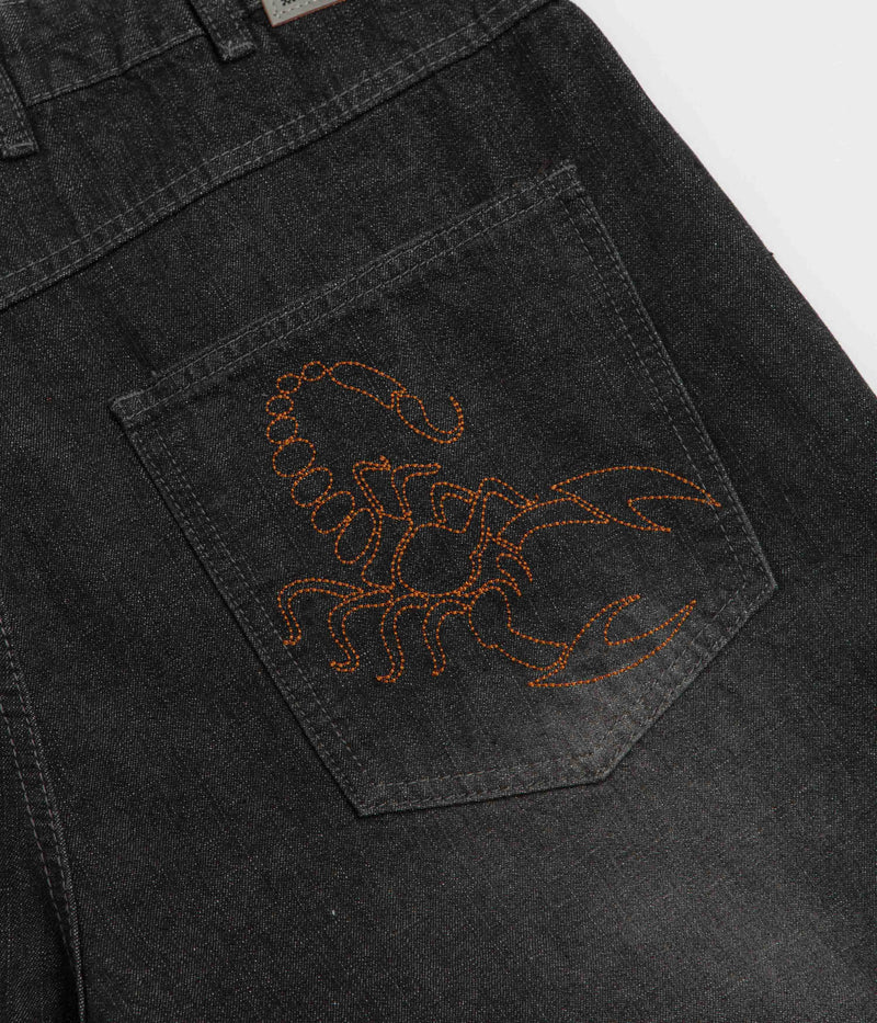 Butter Goods Scorpion Stitch Jeans in Slub Black