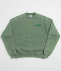 Butter Goods Scrubbed Crewneck Sweatshirt in Fern