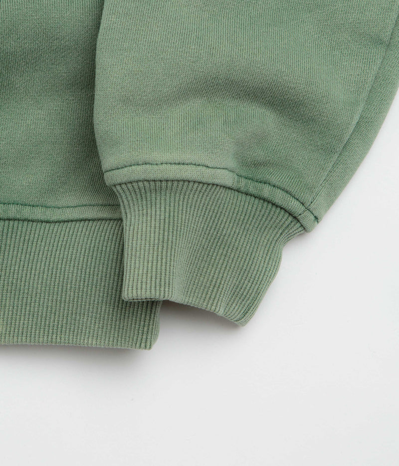 Butter Goods Scrubbed Crewneck Sweatshirt in Fern