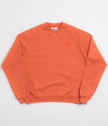 Butter Goods Scrubbed Crewneck Sweatshirt in Tangerine