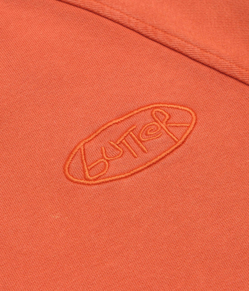 Butter Goods Scrubbed Crewneck Sweatshirt in Tangerine
