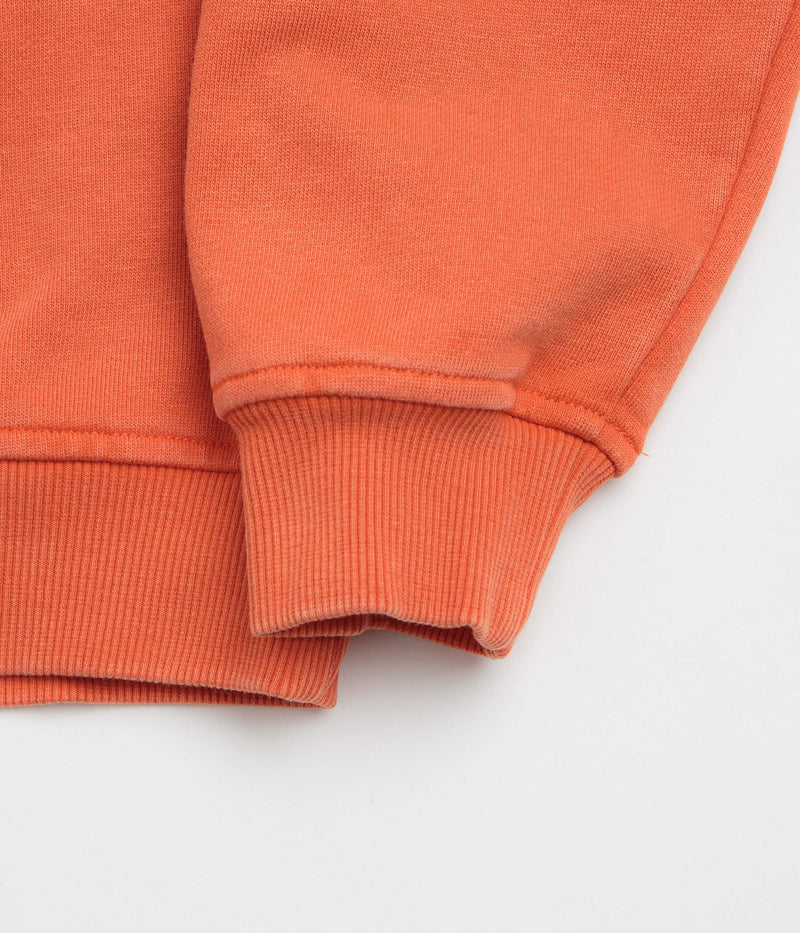 Butter Goods Scrubbed Crewneck Sweatshirt in Tangerine