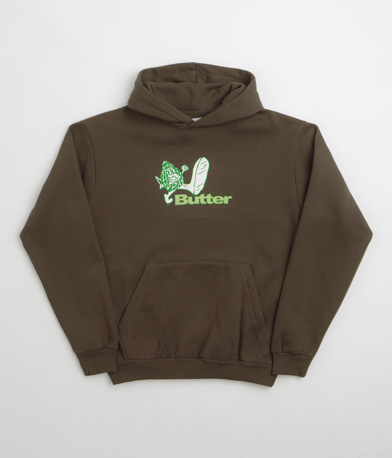Butter Goods Steppin' Logo Hoodie in Brown