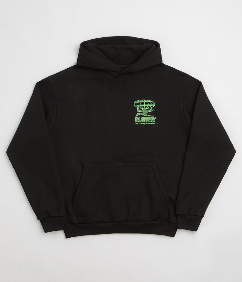 Butter Goods Terrain Hoodie in Black and Green