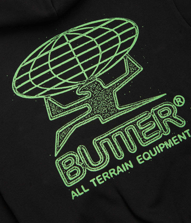 Butter Goods Terrain Hoodie in Black and Green