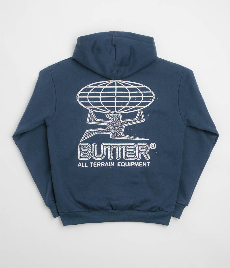 Butter Goods Terrain Hoodie in Navy and White