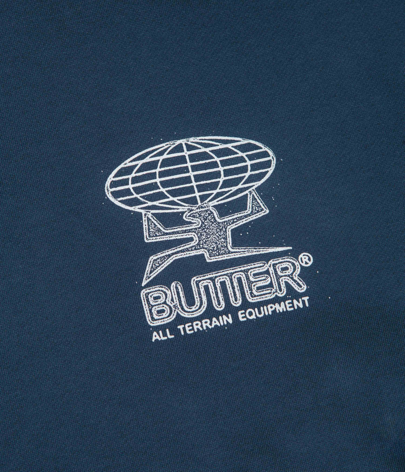 Butter Goods Terrain Hoodie in Navy and White