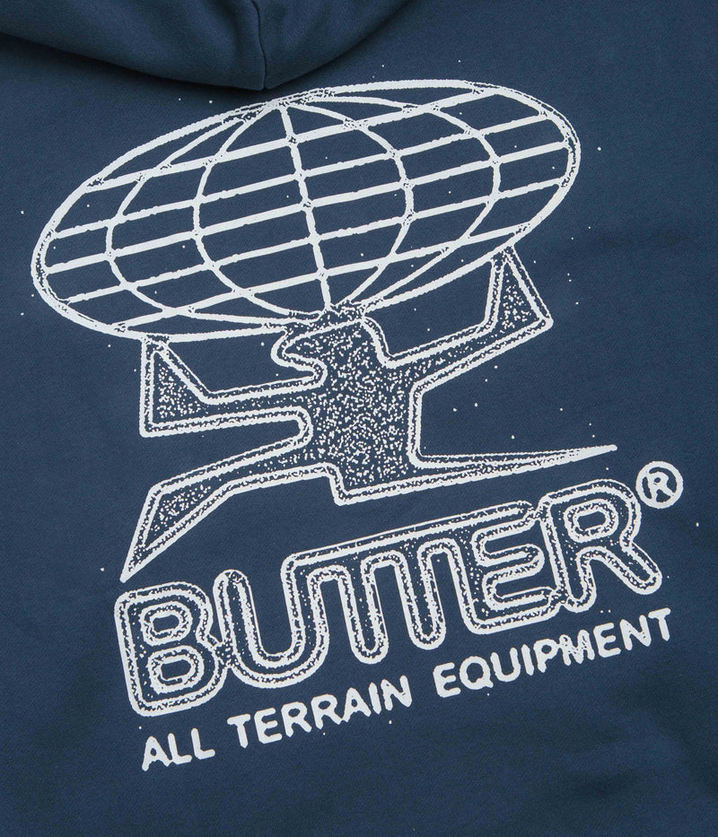 Butter Goods Terrain Hoodie in Navy and White