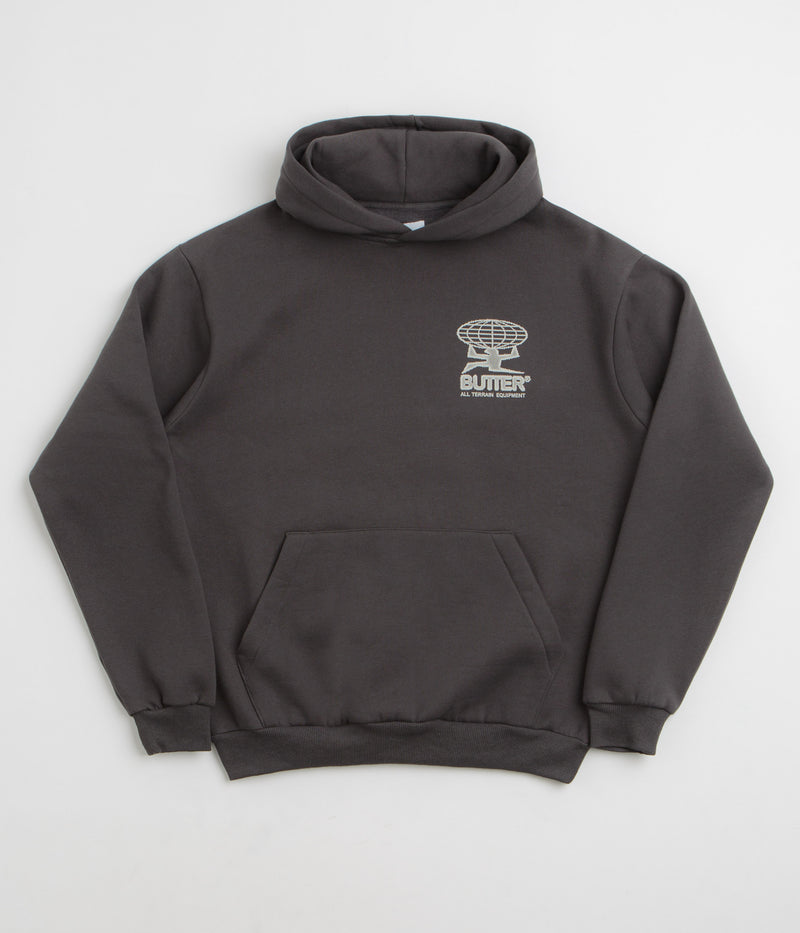 Butter Goods Terrain Hoodie in Washed Black