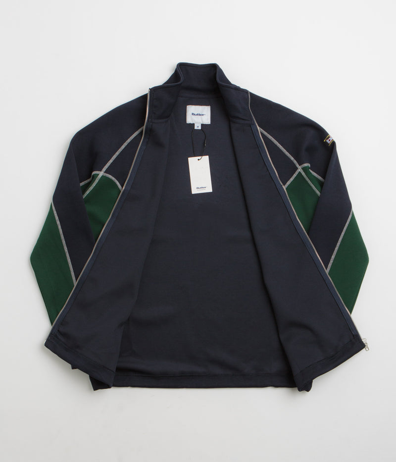 Butter Goods Warped Track Jacket in Navy
