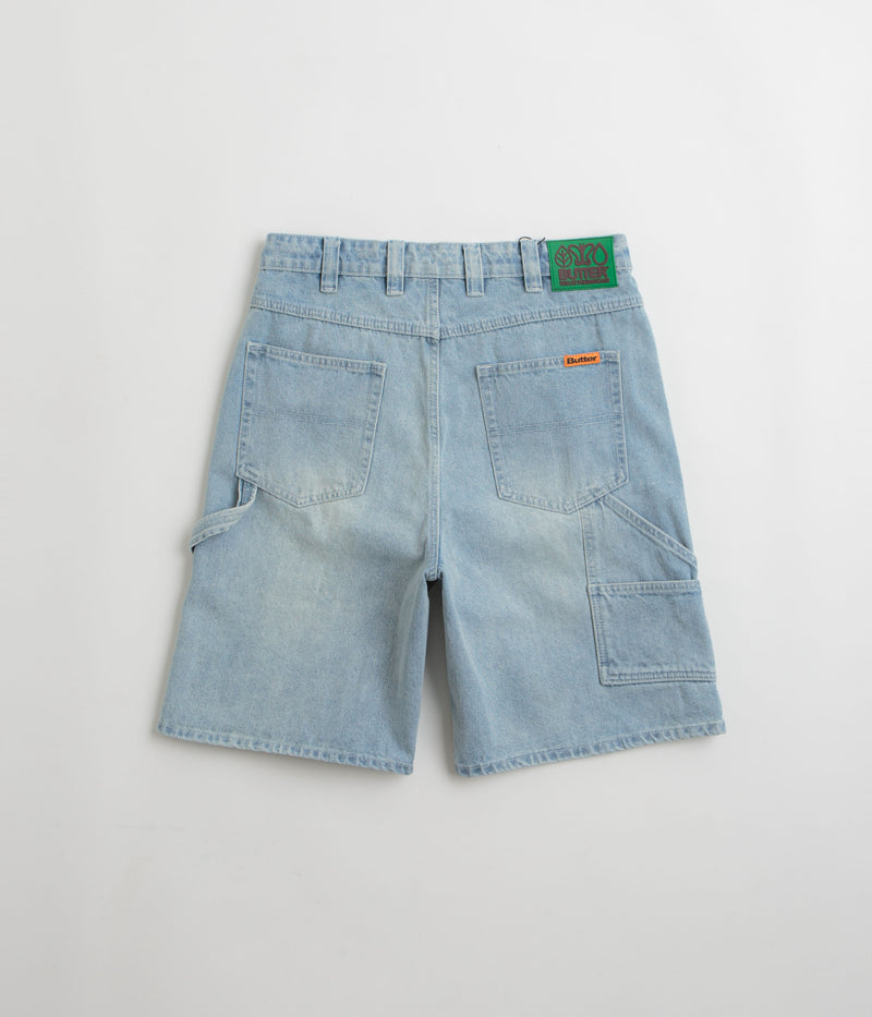 Butter Goods Weathergear Denim Shorts in Faded Blue