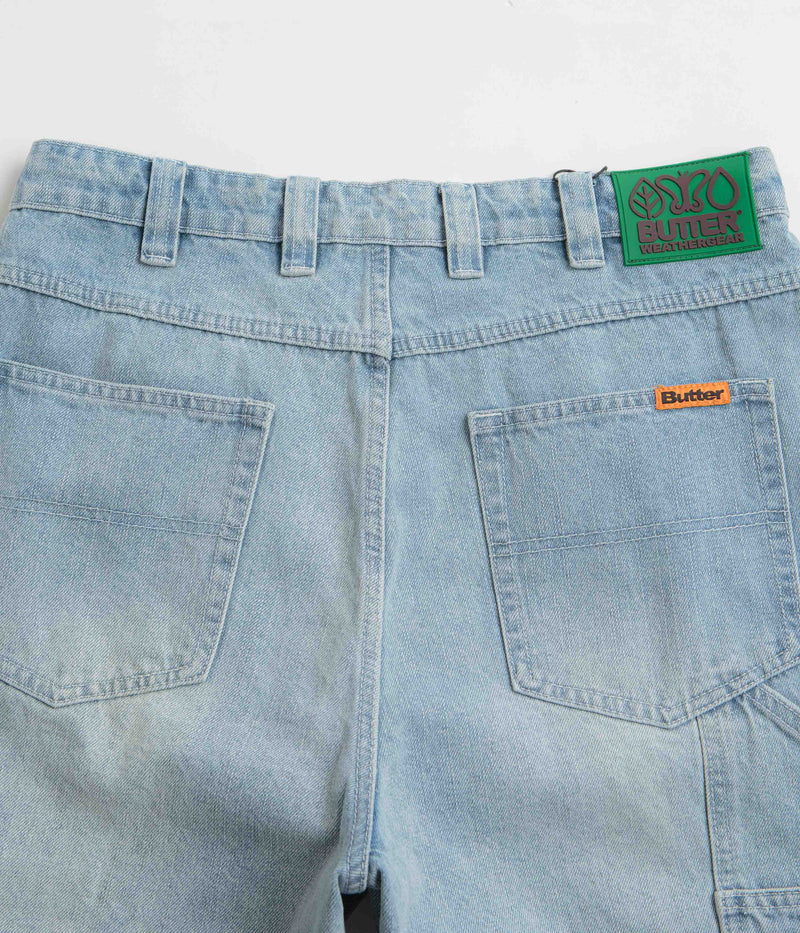 Butter Goods Weathergear Denim Shorts in Faded Blue