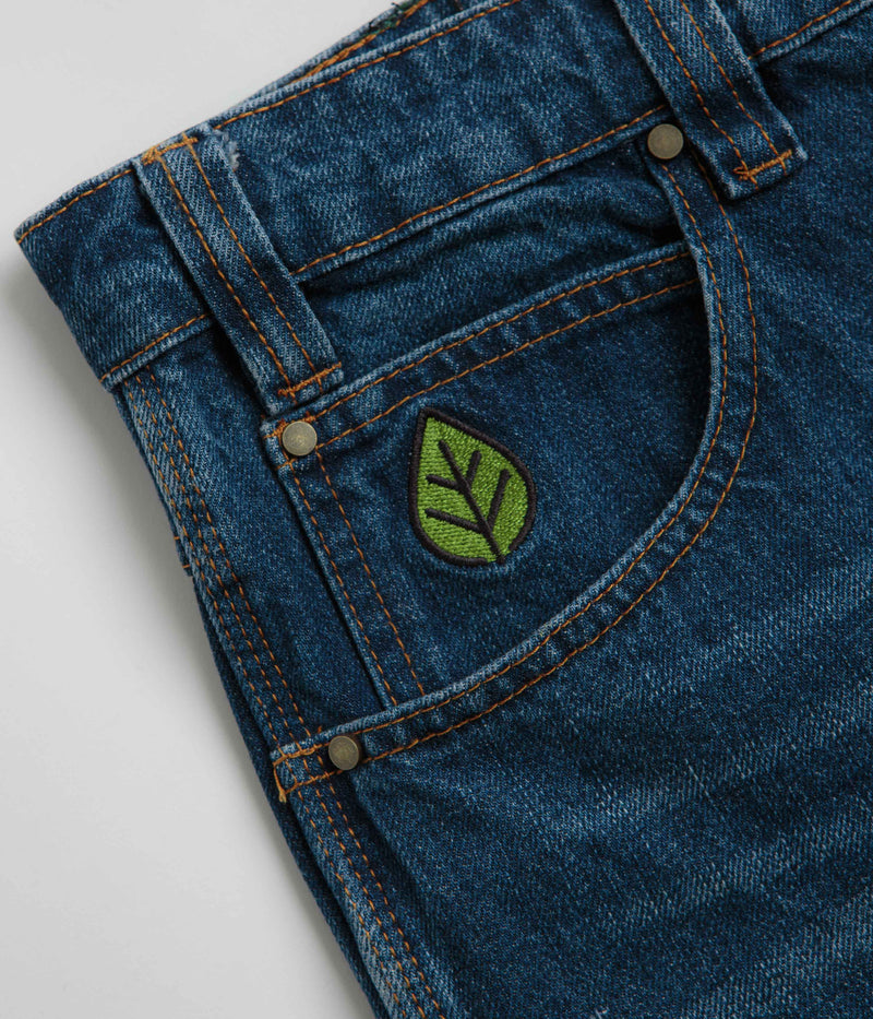 Butter Goods Weathergear Denim Shorts in Repaired Indigo