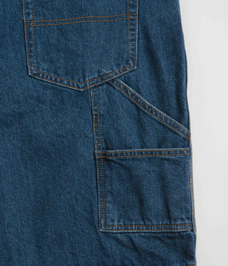 Butter Goods Weathergear Denim Shorts in Repaired Indigo