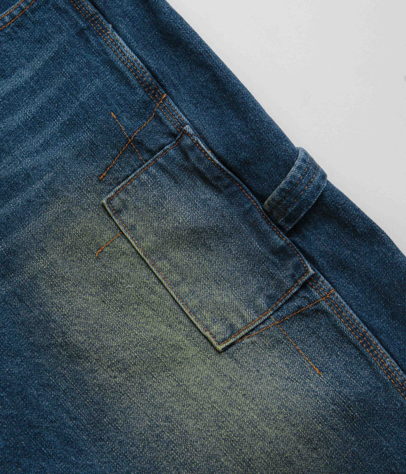 Butter Goods Weathergear Denim Shorts in Repaired Indigo