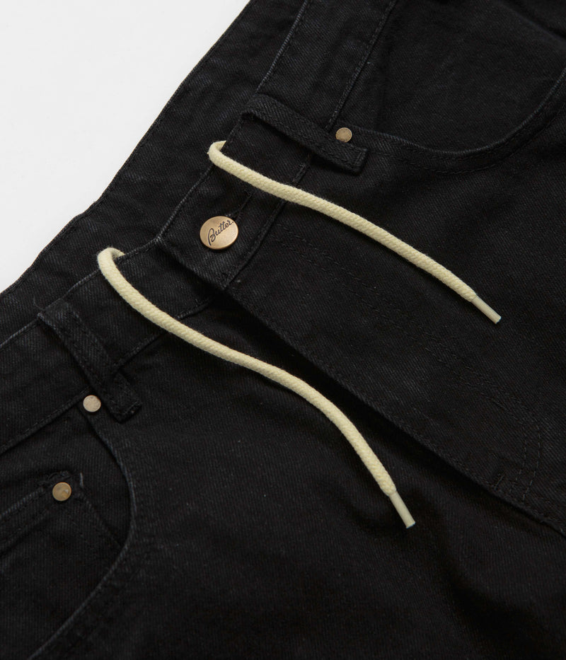 Butter Goods Wide Cut Jeans in Dark Washed Black