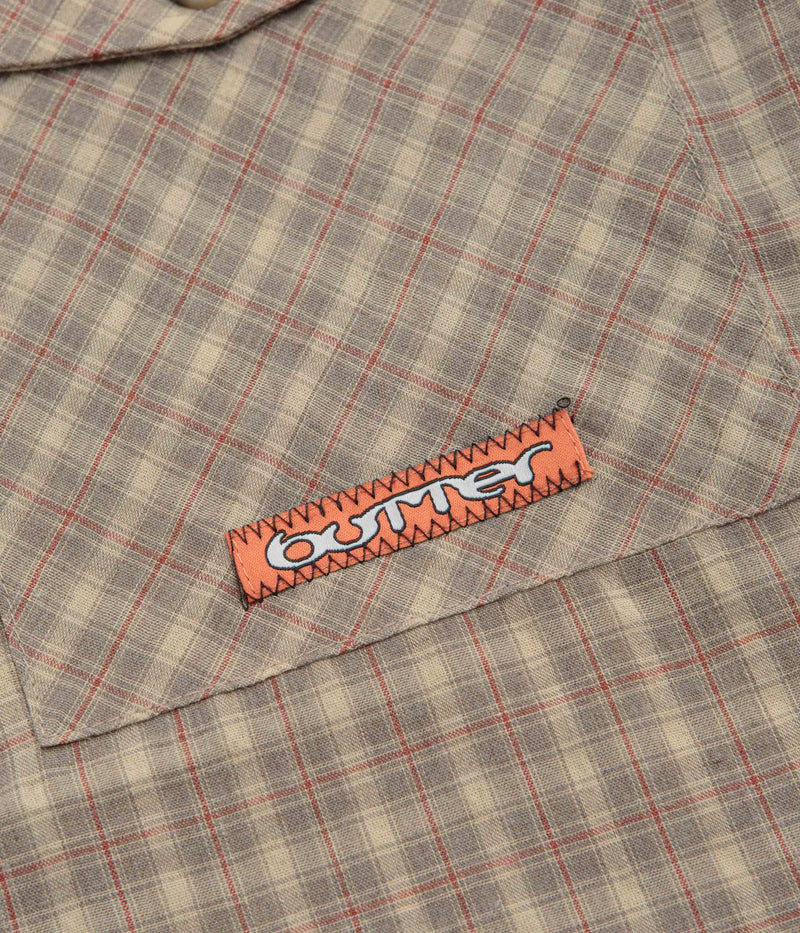 Butter Goods Witness Short Sleeve Shirt in Taupe