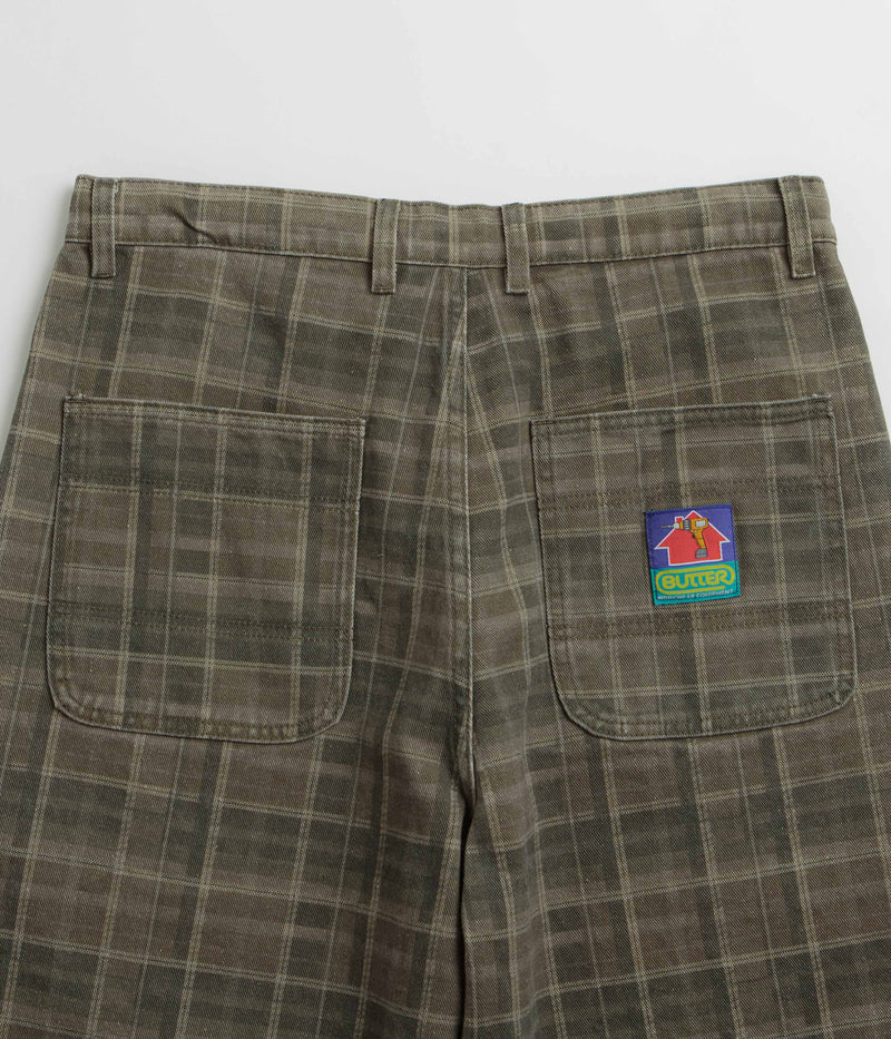 Butter Goods Work Shorts in Washed Plaid