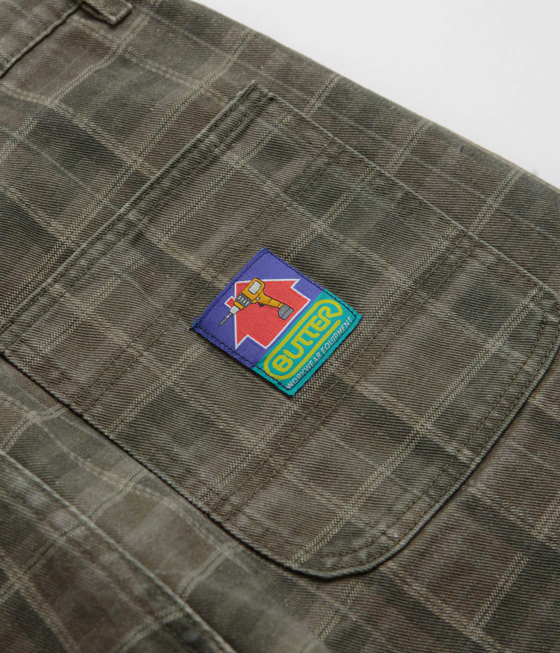 Butter Goods Work Shorts in Washed Plaid