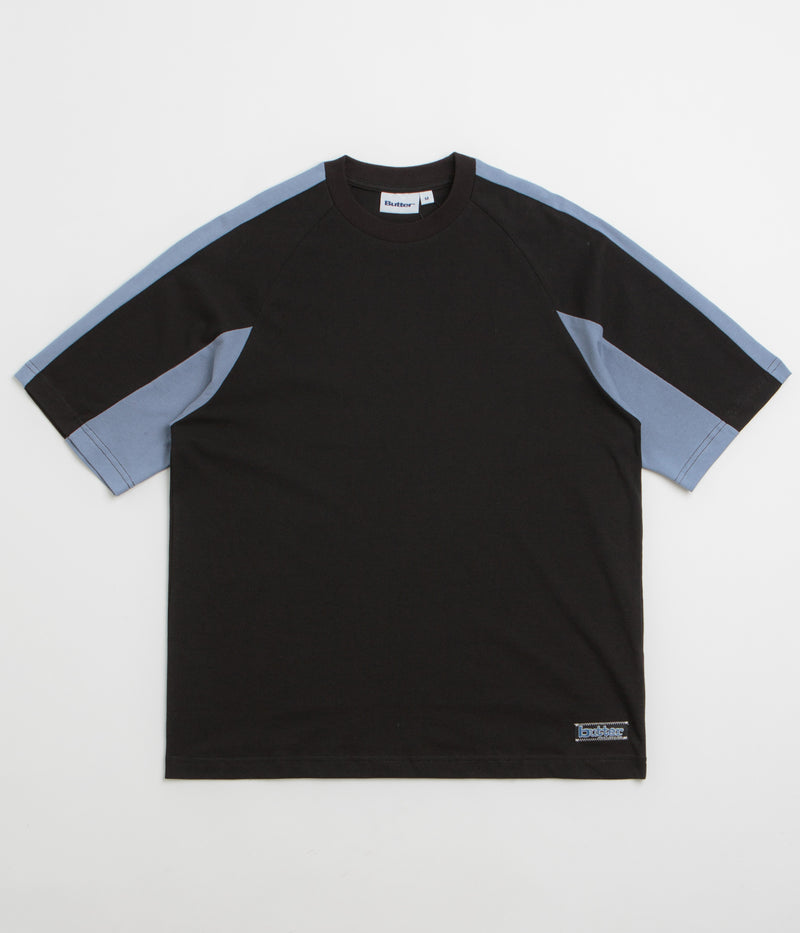 Butter Goods Worldwide Panelled T-Shirt in Black