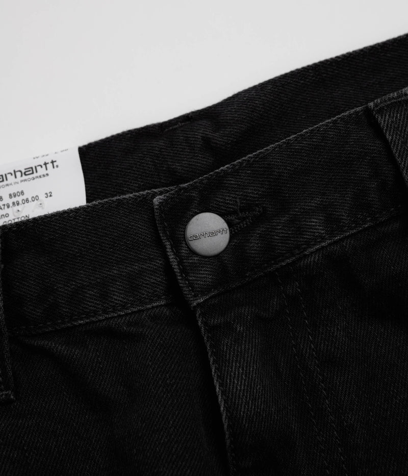 Carhartt Aaron Pants in Black Stone Washed