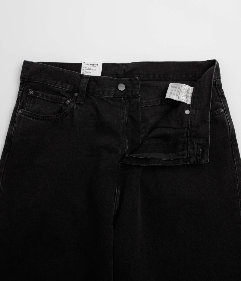 Carhartt Aaron Pants in Black Stone Washed