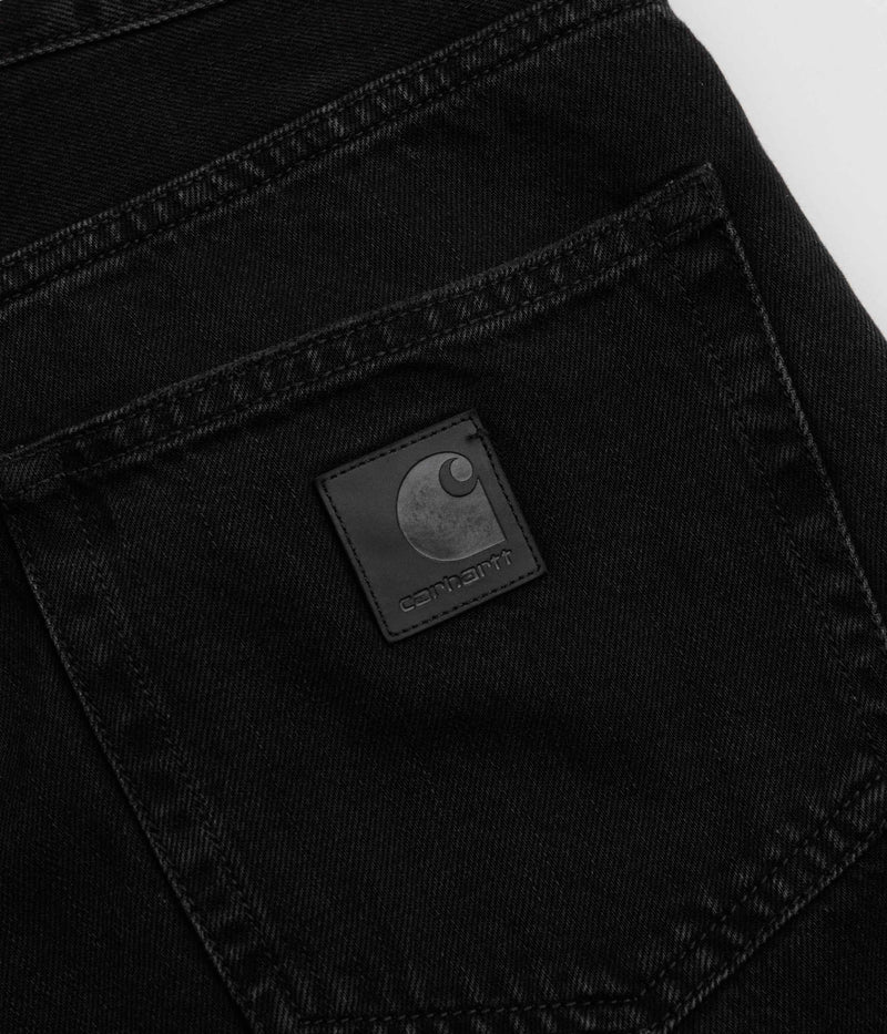 Carhartt Aaron Pants in Black Stone Washed