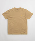 Carhartt Chase T-Shirt in Dusty Hamilton Brown and Gold