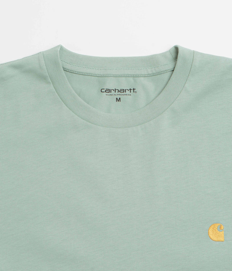 Carhartt Chase T-Shirt in Frosted Green and Gold