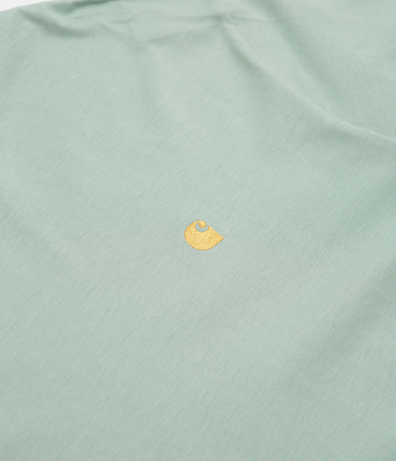 Carhartt Chase T-Shirt in Frosted Green and Gold