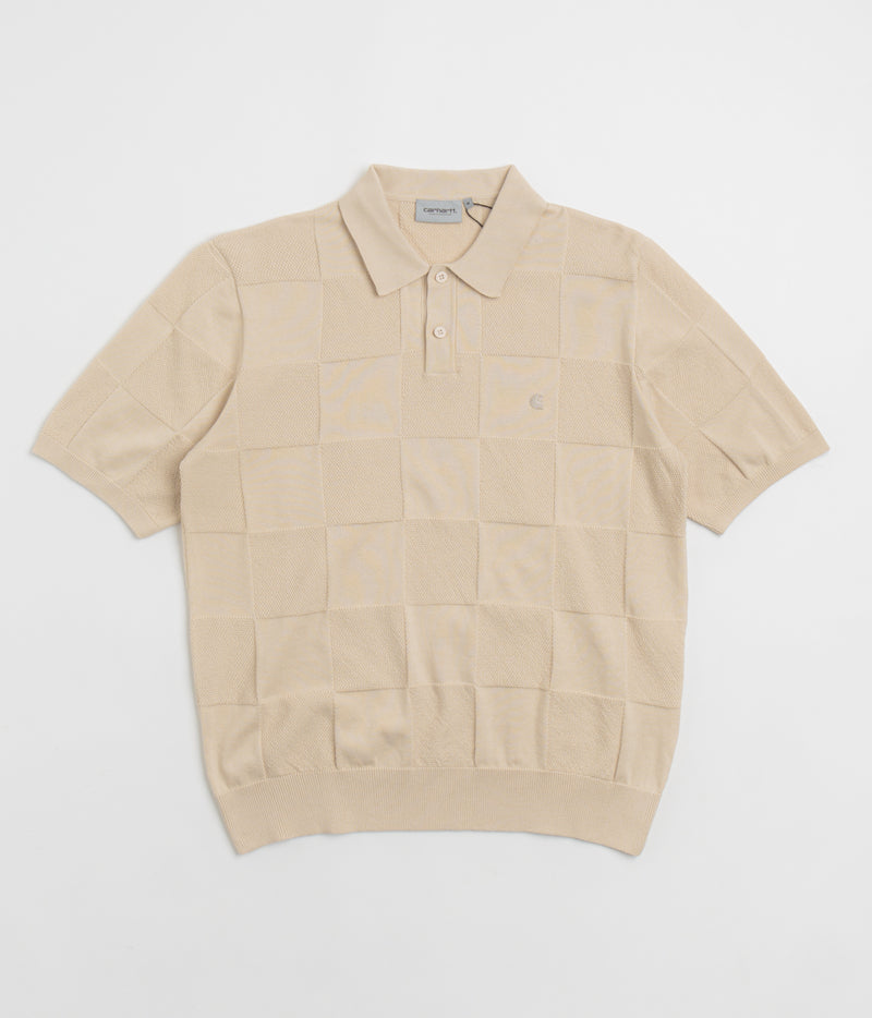 Carhartt Checker Polo Shirt in Fleur De Sel