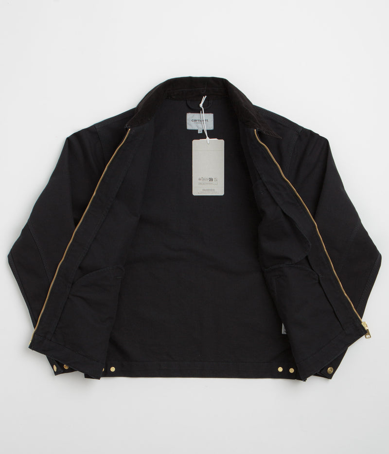 Carhartt Detroit Jacket in Black Rinsed and Black