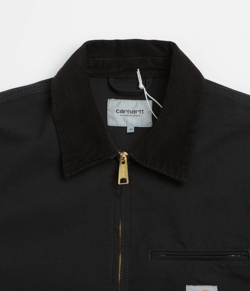 Carhartt Detroit Jacket in Black Rinsed and Black