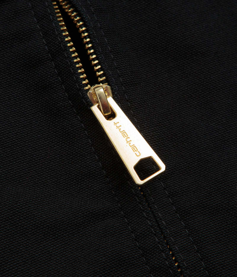 Carhartt Detroit Jacket in Black Rinsed and Black