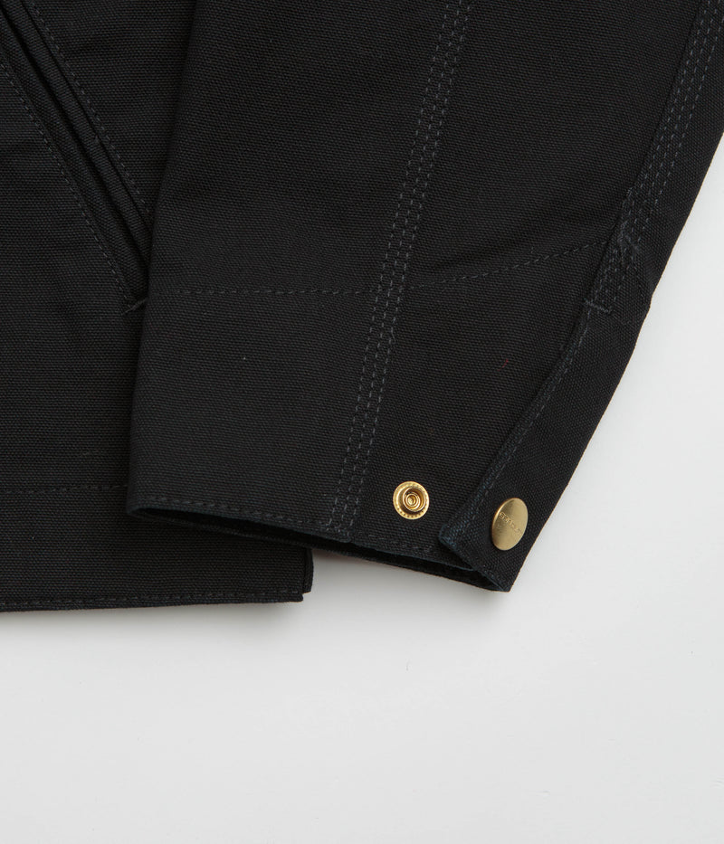 Carhartt Detroit Jacket in Black Rinsed and Black