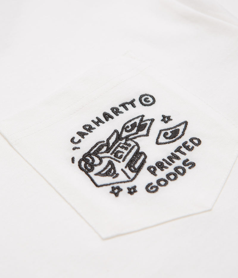 Carhartt Fragments Pocket T-Shirt in White and Black
