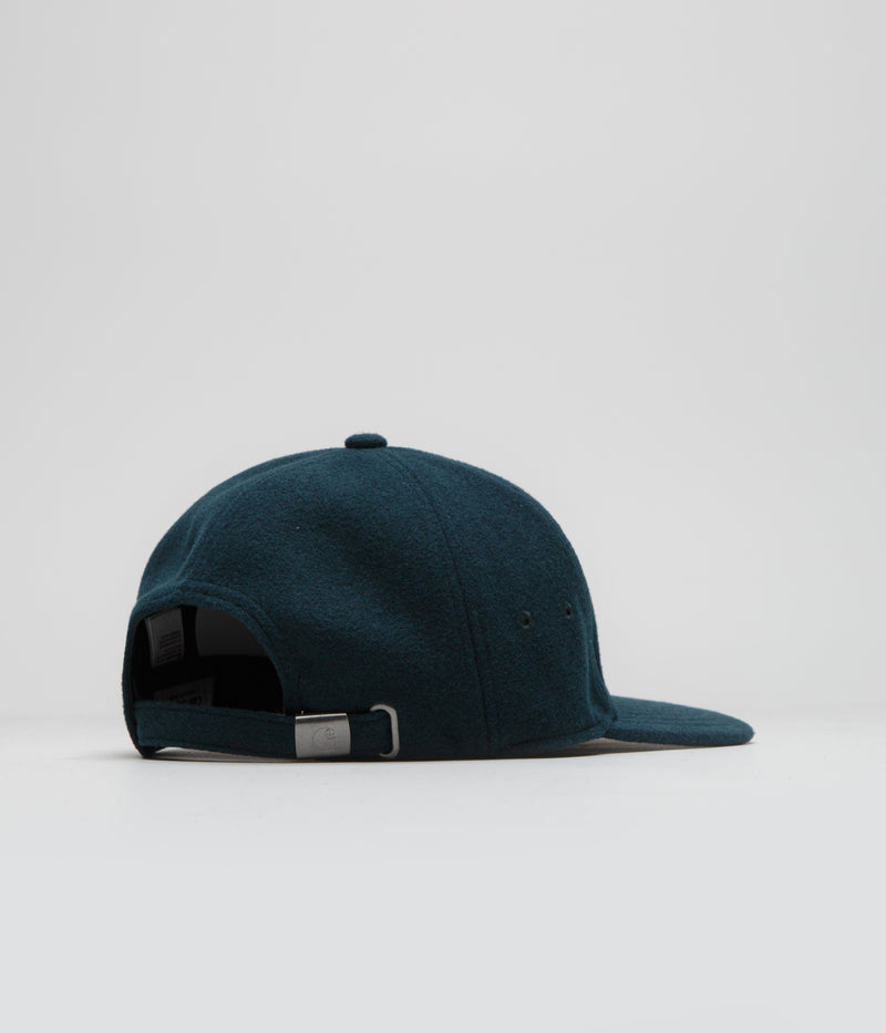Carhartt Greatest Hits Logo Cap in Deep Lagoon and Wax