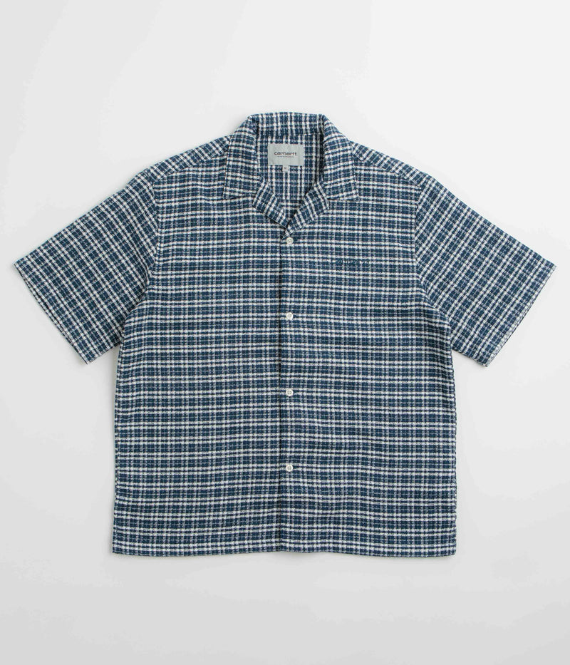 Carhartt Kander Short Sleeve Shirt in Kander Check and Blue River