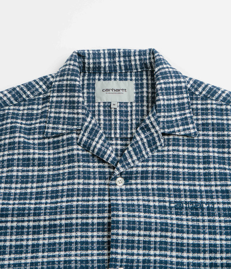 Carhartt Kander Short Sleeve Shirt in Kander Check and Blue River