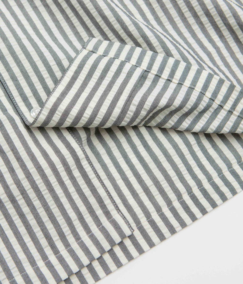 Carhartt Leavel Short Sleeve Shirt in Leavel Stripe and Black / Wax