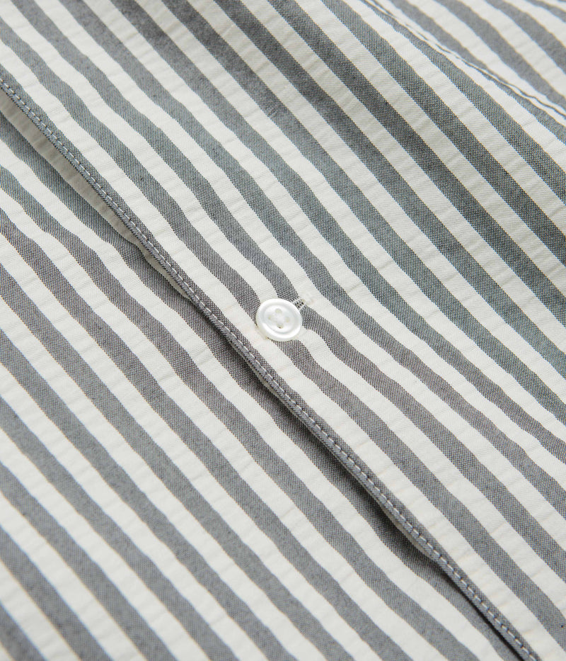Carhartt Leavel Short Sleeve Shirt in Leavel Stripe and Black / Wax