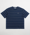 Carhartt Matti T-Shirt in Matti Stripe and Blue / Phlox