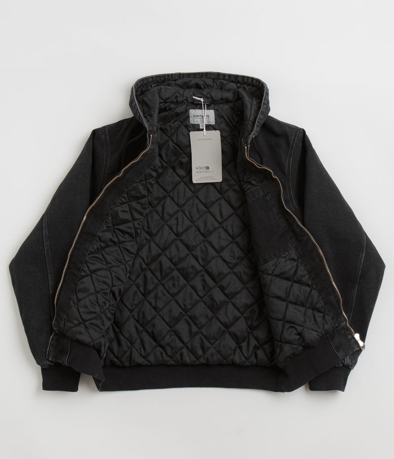 Carhartt OG Active Rivet Jacket in Black Stone Washed