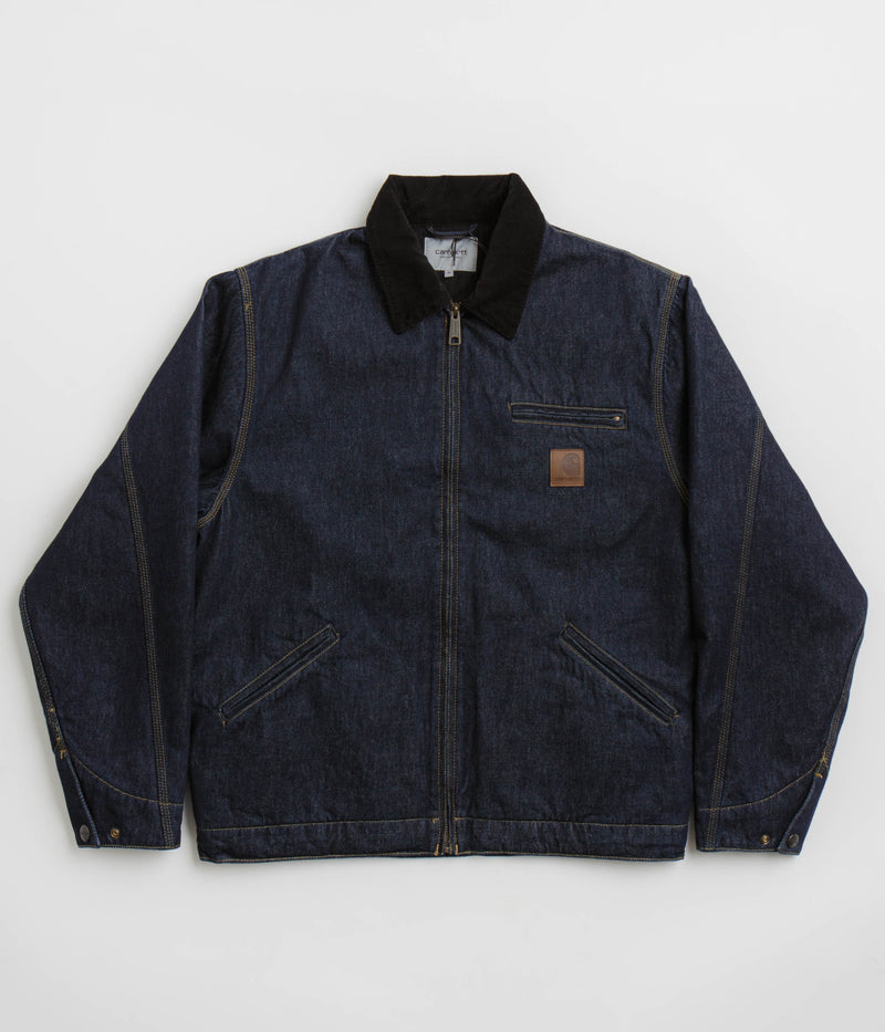 Carhartt OG Detroit Jacket in Blue and Black Rinsed