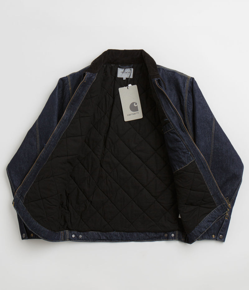 Carhartt OG Detroit Jacket in Blue and Black Rinsed