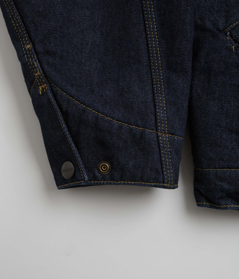 Carhartt OG Detroit Jacket in Blue and Black Rinsed
