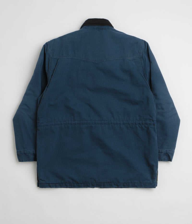 Carhartt OG Santa Fe Coat in Deep Lagoon and Black Stone