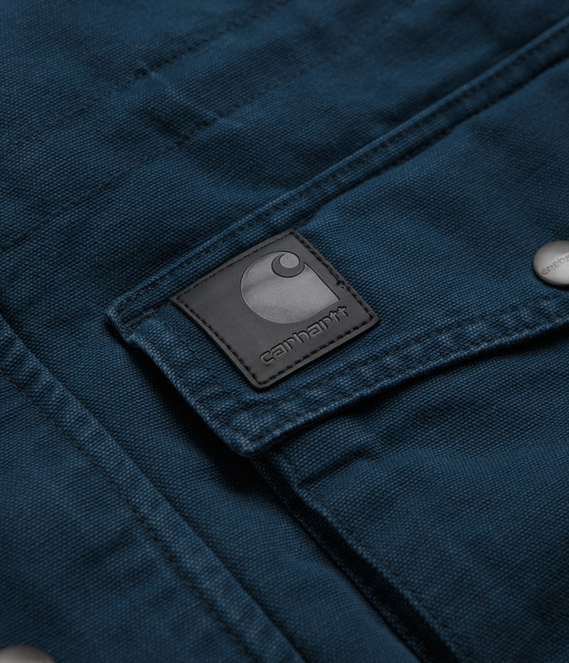 Carhartt OG Santa Fe Coat in Deep Lagoon and Black Stone