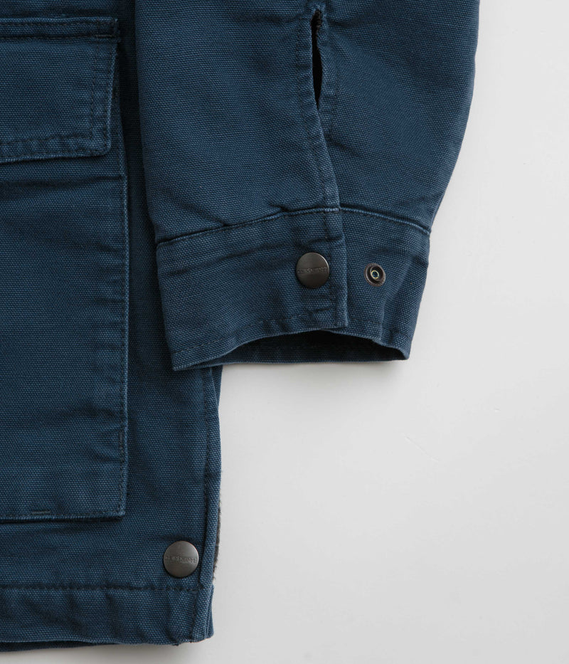 Carhartt OG Santa Fe Coat in Deep Lagoon and Black Stone