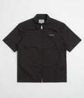 Carhartt Postal Full Zip Short Sleeve Shirt in Black and Wax